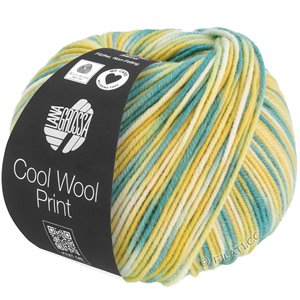 Lana Grossa COOL WOOL  Print | 832-ecru/vanilla/turquoise/petrol