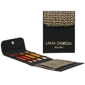 Lana Grossa  Sock needle-set aluminium rainbow 15cm (black)